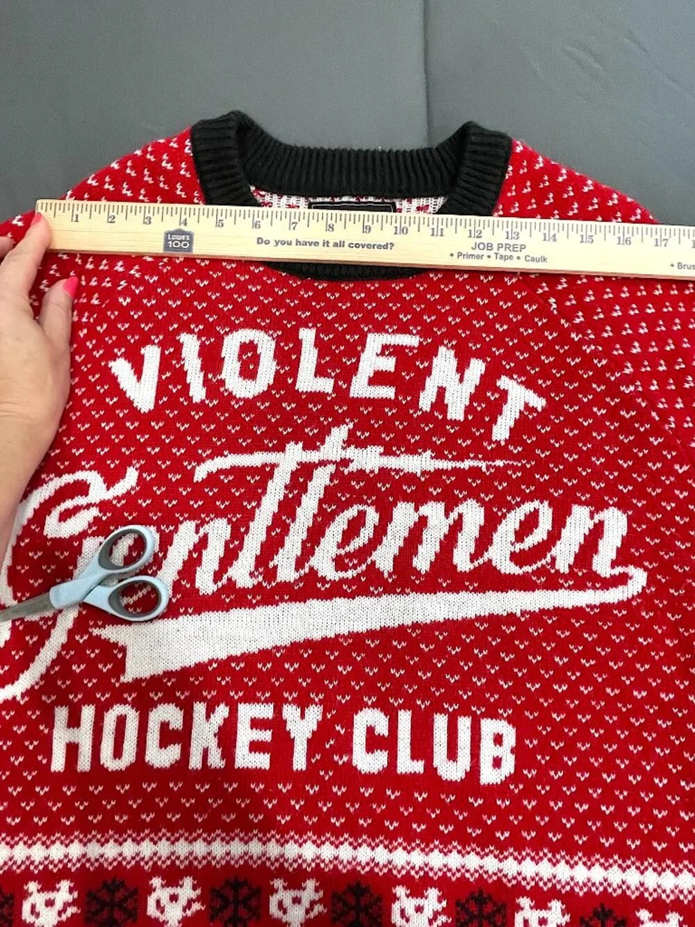 Violent Gentlemen Hockey Club Sweater XL Streetwear Ugly Christmas Knit